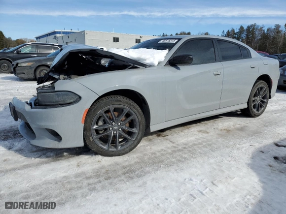 2022 Dodge Charger GT with VIN 2C3CDXMG3NH184309, listed as a Copart auction lot 46615515 with 0 mi miles and Salvage Title. Bid and sale history available at carsss.com. Image 1.