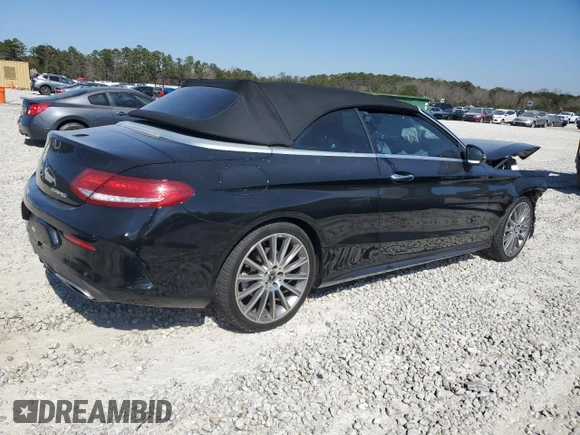 2017 Mercedes-Benz C 300 with VIN WDDWK4JB3HF541585, listed as a Copart auction lot 47326165 with 57,017 mi miles and Salvage Title. Bid and sale history available at DreamBid. Image 3.