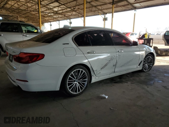 2018 BMW 5 Series 530e with VIN WBAJA9C53JG622997, listed as a Copart auction lot 79959024 with 127,486 mi miles and Salvage title. Bid and sale history available at DreamBid. Image 3.