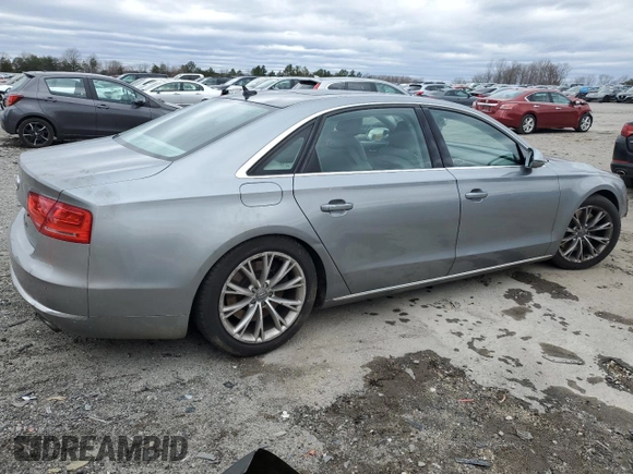 2011 Audi A8 with VIN WAURVAFD9BN006004, listed as a Copart auction lot 47996165 with 132,799 mi miles and Salvage title. Bid and sale history available at DreamBid. Image 3.