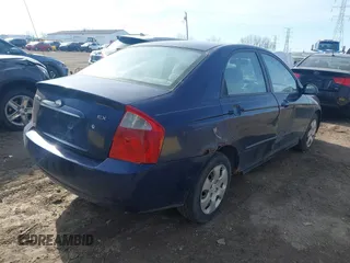 2006 Kia Spectra EX with VIN KNAFE121365221138, listed as a IAAI auction lot 41855171 with 158,425 mi miles. Bid and sale history available at carsss.com. Image 4.