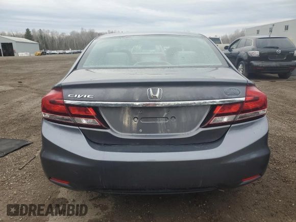 2014 Honda Civic Sedan LX with VIN 2HGFB2F4XEH038477, listed as a Copart auction lot 51524195 with 117,850 mi miles and Clean Title. Bid and sale history available at carsss.com. Image 6.