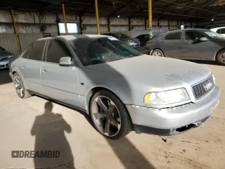 2002 Audi S8 with VIN WAUGU44D32N003467, listed as a Copart auction lot 46717295 with 270,687 mi miles and Clean Title. Bid and sale history available at DreamBid. Image 4.