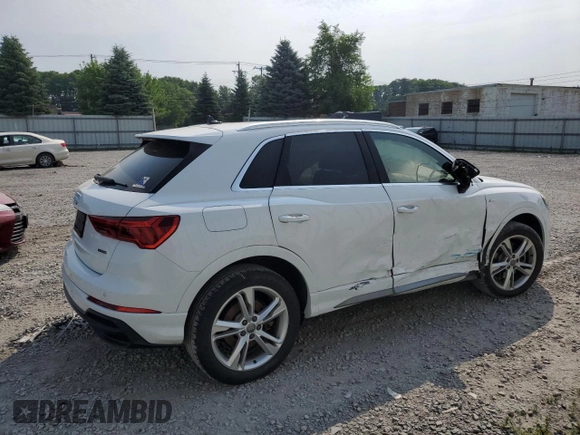 2019 Audi Q3 S line Premium Plus with VIN WA1EECF3XK1071434, listed as a Copart auction lot 58988474 with 36,064 mi miles and Salvage Title. Bid and sale history available at carsss.com. Image 3.