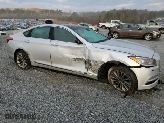 2016 Hyundai Genesis 3.8L with VIN KMHGN4JE7GU144113, listed as a Copart auction lot 43330685 with 76,164 mi miles and Salvage Title. Bid and sale history available at carsss.com. Image 4.