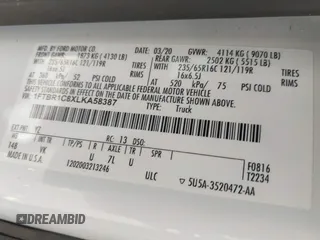 2020 Ford Transit Cargo с VIN 1FTBR1C8XLKA58387, выставлен на аукционе IAAI как лот 41781110 с пробегом 41 369 миль миль и . История ставок и продаж доступна на DreamBid. Изображение 9.