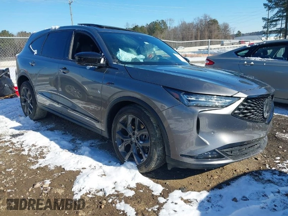 2024 Acura MDX w/A-Spec Package with VIN 5J8YE1H08RL015065, listed as a IAAI auction lot 41394599 with 25,461 mi miles. Bid and sale history available at carsss.com. Image 1.