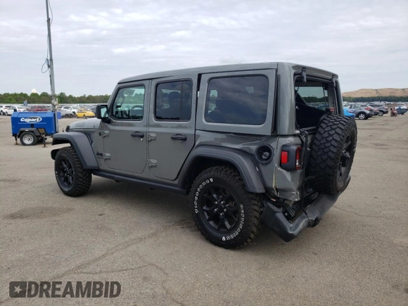 2022 Jeep Wrangler Unlimited Sport S z VIN 1C4HJXDG5NW109364, wystawiony jako Copart lot #55467853 z przebiegiem 34 742 mil mil oraz Szkoda całkowita • Salvage title. Historia ofert i sprzedaży dostępna na DreamBid. Obrazek 2.