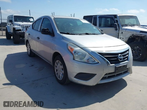 2015 Nissan Versa S Plus with VIN 3N1CN7AP3FL827203, listed as a IAAI auction lot 41758256 with 99,349 mi miles. Bid and sale history available at carsss.com. Image 1.