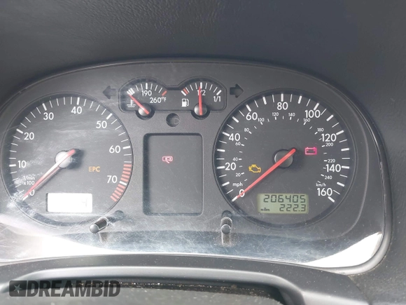2003 Volkswagen Jetta GLS with VIN WVWSE61J63W169039, listed as a IAAI auction lot 42468003 with 206,405 mi miles and . Bid and sale history available at DreamBid. Image 7.