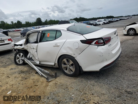 2016 Kia Optima Hybrid with VIN KNAGM4ADXG5094622, listed as a Copart auction lot 66129294 with 0 mi miles and Salvage Title. Bid and sale history available at carsss.com. Image 2.