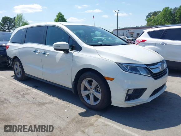 2019 Honda Odyssey EX-L with VIN 5FNRL6H76KB101969, listed as a IAAI auction lot 41985816 with 107,309 mi miles. Bid and sale history available at carsss.com. Image 1.