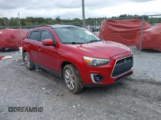 2015 Mitsubishi Outlander Sport 2.4 GT with VIN 4A4AP4AW3FE025750, listed as a IAAI auction lot 41601911 with 1 mi miles. Bid and sale history available at carsss.com. Image 1.