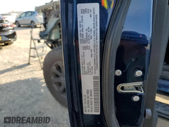 2022 Ram 2500 Big Horn with VIN 3C6UR5ML1NG119534, listed as a Copart auction lot 42375175 with 28,653 mi miles and Salvage title. Bid and sale history available at DreamBid. Image 13.