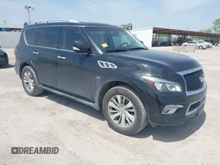 2016 Infiniti QX80 with VIN JN8AZ2NF6G9612118, listed as a IAAI auction lot 42051406 with 160,733 mi miles and . Bid and sale history available at DreamBid. Image 1.