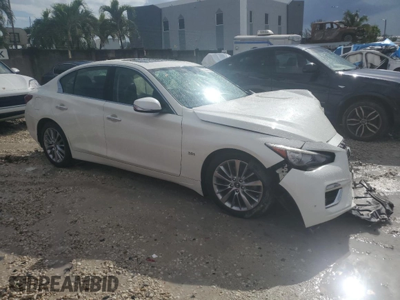 2019 Infiniti Q50 3.0t LUXE with VIN JN1EV7AP4KM518719, listed as a Copart auction lot 52397195 with 84,986 mi miles and Non Repairable. Bid and sale history available at carsss.com. Image 4.