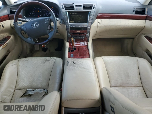 2007 Lexus LS 460 with VIN JTHBL46F275038229, listed as a Copart auction lot 61937645 with 81,691 mi miles and Clean title. Bid and sale history available at DreamBid. Image 8.