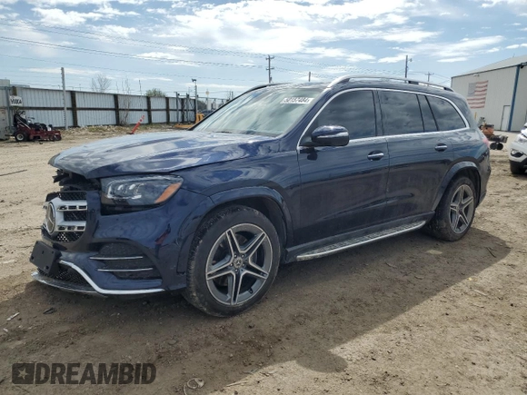 2022 Mercedes-Benz GLS 450 with VIN 4JGFF5KE2NA805414, listed as a Copart auction lot 50157484 with 18,903 mi miles and Salvage Title. Bid and sale history available at DreamBid. Image 1.