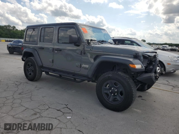 2020 Jeep Wrangler Unlimited Sport S with VIN 1C4HJXDN4LW344401, listed as a Copart auction lot 58404885 with 68,074 mi miles and Salvage title. Bid and sale history available at DreamBid. Image 4.