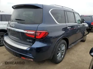 2021 Infiniti QX80 LUXE with VIN JN8AZ2AE2M9271910, listed as a Copart auction lot 71008452 with 46,327 mi miles. Bid and sale history available at carsss.com. Image 3.