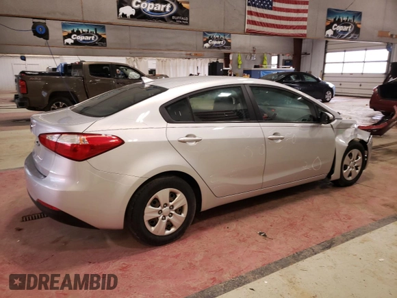2016 Kia Forte LX with VIN KNAFK4A64G5564629, listed as a Copart auction lot 49143165 with 99,480 mi miles and Salvage Title. Bid and sale history available at carsss.com. Image 3.