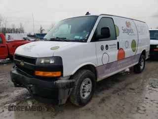 2019 Chevrolet Express Cargo with VIN 1GCWGAFPXK1143678, listed as a Copart auction lot 88565115 with 89,352 mi miles and Salvage title. Bid and sale history available at DreamBid. Image 1.