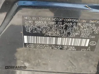 2007 Lexus ES 330 z VIN JTHBJ46G372011623, wystawiony jako IAAI lot #41949959 z przebiegiem Nie podano mil oraz . Historia ofert i sprzedaży dostępna na DreamBid. Obrazek 9.