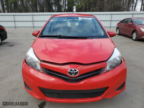 2014 Toyota Yaris L with VIN JTDKTUD33ED575141, listed as a Copart auction lot 44697925 with 45,379 mi miles and Salvage Title. Bid and sale history available at carsss.com. Image 5.