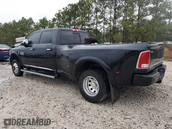 2017 Ram 3500 Longhorn with VIN 3C63RRKL2HG580350, listed as a Copart auction lot 43049205 with 202,678 mi miles and Salvage Title. Bid and sale history available at carsss.com. Image 2.