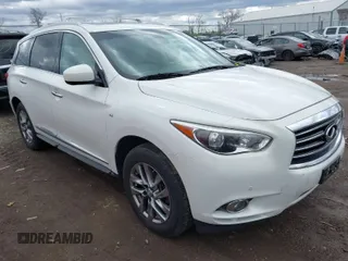 2014 Infiniti QX60 with VIN 5N1AL0MM0EC506809, listed as a IAAI auction lot 42035922 with 191,411 mi miles. Bid and sale history available at carsss.com. Image 1.