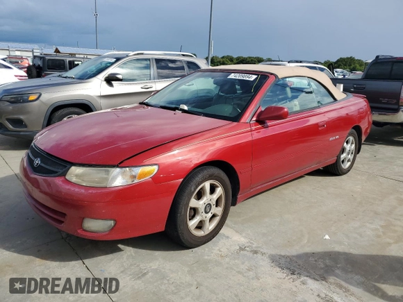 2001 Toyota Solara SE with VIN 2T1FF28P01C439535, listed as a Copart auction lot 74209894 with 231,931 mi miles and Non Repairable. Bid and sale history available at carsss.com. Image 1.