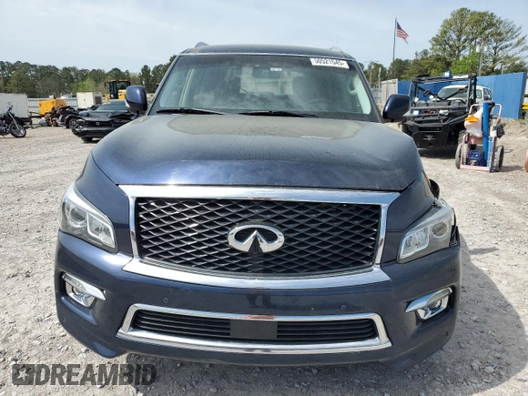 2017 Infiniti QX80 with VIN JN8AZ2NF8H9644229, listed as a Copart auction lot 50521545 with 141,122 mi miles and Salvage Title. Bid and sale history available at carsss.com. Image 5.