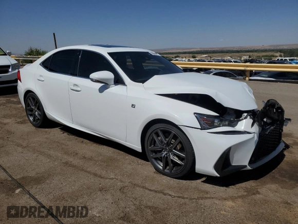 2017 Lexus IS 200t with VIN JTHBA1D22H5038785, listed as a Copart auction lot 58436715 with 76,298 mi miles and Salvage title. Bid and sale history available at DreamBid. Image 4.