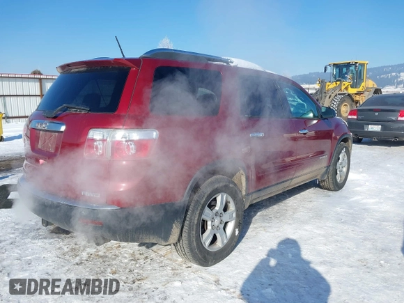 2008 GMC Acadia SLE1 with VIN 1GKEV13758J185257, listed as a IAAI auction lot 41563136 with 113,772 mi miles. Bid and sale history available at carsss.com. Image 4.