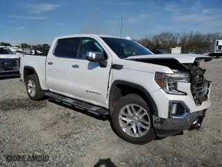 2019 GMC Sierra 1500 SLT with VIN 1GTU9DED0KZ123550, listed as a Copart auction lot 46444475 with 128,404 mi miles and Salvage Title. Bid and sale history available at carsss.com. Image 4.