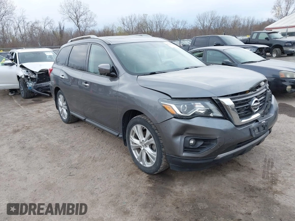 2018 Nissan Pathfinder SV z VIN 5N1DR2MM0JC666187, wystawiony jako IAAI lot #41996028 z przebiegiem 103 414 mil mil oraz . Historia ofert i sprzedaży dostępna na DreamBid. Obrazek 1.