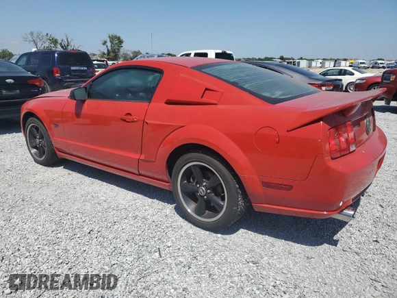 2007 Ford Mustang GT Deluxe with VIN 1ZVFT82HX75248804, listed as a Copart auction lot 52957275 with Not Provided miles and Salvage Title. Bid and sale history available at carsss.com. Image 2.