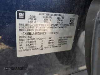 2017 GMC Acadia SLE with VIN 1GKKNLLA9HZ266368, listed as a Copart auction lot 42318455 with 101,071 mi miles and Salvage Title. Bid and sale history available at carsss.com. Image 13.