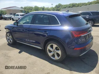 2021 Audi Q5 Premium Plus with VIN WA1BAAFY9M2108985, listed as a Copart auction lot 61656745 with 57,572 mi miles and Salvage title. Bid and sale history available at DreamBid. Image 2.