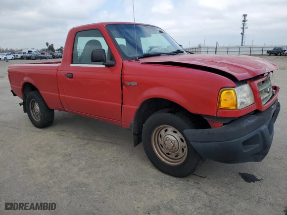 2001 Ford Ranger XL with VIN 1FTYR10C11TA13445, listed as a Copart auction lot 46371915 with 163,206 mi miles and Salvage Title. Bid and sale history available at carsss.com. Image 4.