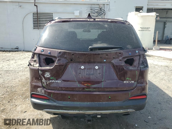 2018 Kia Sorento EX with VIN 5XYPHDA51JG347745, listed as a Copart auction lot 53273635 with 67,877 mi miles and Salvage title. Bid and sale history available at DreamBid. Image 6.