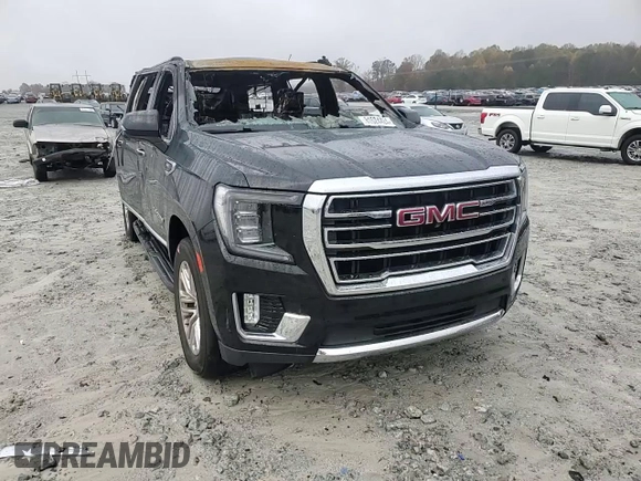 2021 GMC Yukon XL SLT with VIN 1GKS2GKD0MR429799, listed as a Copart auction lot 81524424 with 0 mi miles and Salvage Title. Bid and sale history available at carsss.com. Image 12.
