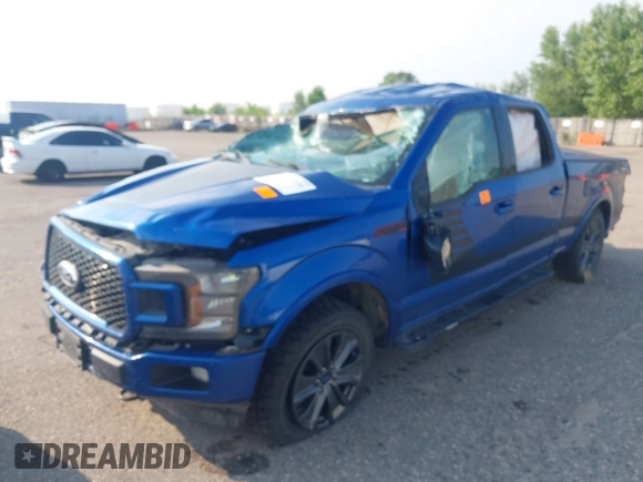 2018 Ford F-150 XL with VIN 1FTFW1E53JFA33642, listed as a IAAI auction lot 39856720 with 149,307 mi miles. Bid and sale history available at carsss.com. Image 2.