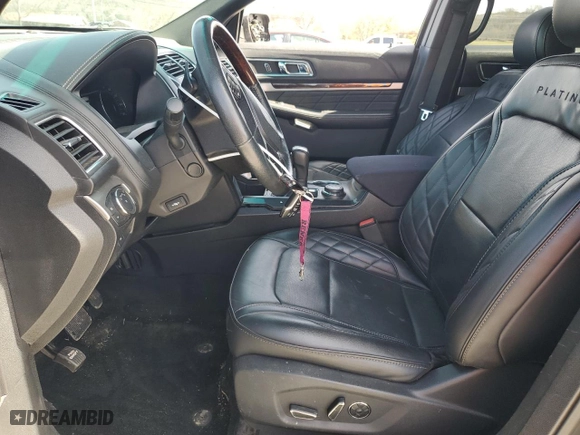 2017 Ford Explorer Platinum with VIN 1FM5K8HT1HGA03355, listed as a Copart auction lot 50296905 with 107,133 mi miles and Salvage Title. Bid and sale history available at carsss.com. Image 7.