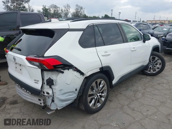 2019 Toyota RAV4 XLE Premium with VIN JTMA1RFV9KD513395, listed as a IAAI auction lot 41469143 with 28,406 mi miles. Bid and sale history available at carsss.com. Image 4.