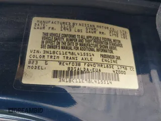 2008 Nissan Versa S z VIN 3N1BC11E98L415514, wystawiony jako IAAI lot #42458528 z przebiegiem 162 552 mil mil oraz . Historia ofert i sprzedaży dostępna na DreamBid. Obrazek 9.