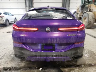 2022 BMW X6 M50i with VIN 5UXCY8C07N9K85135, listed as a Copart auction lot 45385725 with 57,106 mi miles and Salvage Title. Bid and sale history available at carsss.com. Image 6.