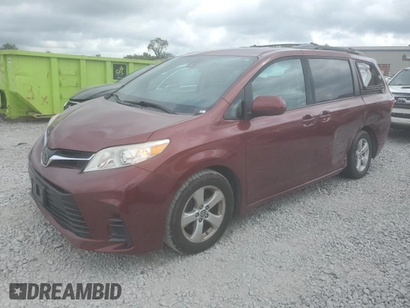 2018 Toyota Sienna LE Auto Access Seat with VIN 5TDKZ3DC8JS939030, listed as a Copart auction lot 60990575 with 78,809 mi miles and Salvage title. Bid and sale history available at DreamBid. Image 1.