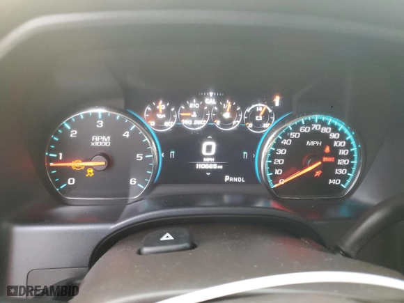 2017 GMC Sierra 1500 Denali with VIN 3GTU2PEC1HG441019, listed as a Copart auction lot 86255594 with 110,685 mi miles and Salvage Title. Bid and sale history available at carsss.com. Image 9.
