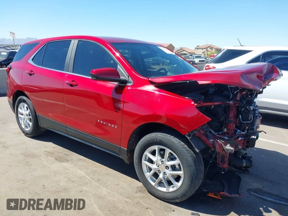 2022 Chevrolet Equinox LT with VIN 3GNAXKEV3NL212053, listed as a IAAI auction lot 41869020 with 98,651 mi miles. Bid and sale history available at carsss.com. Image 1.